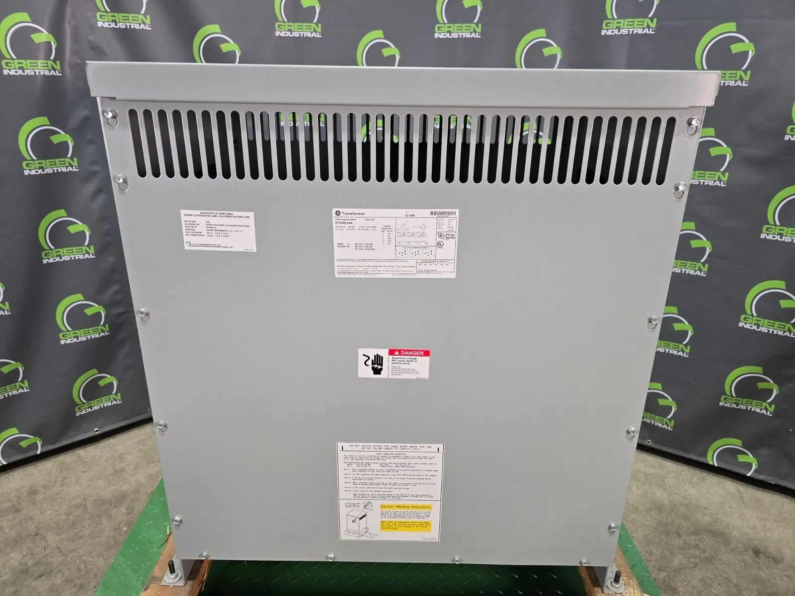NEW 75 KVA STEP-UP Dry Transformer 208 Delta to 480Y/277 GE/ABB 9T10A1344