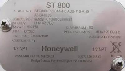 NEW HONEYWELL ST800 TRANSMITTER STG840-E1GS1A-1-0-ADB-11S-A-10-A0-0000