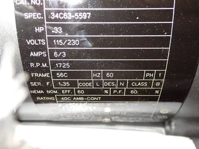 USED BALDOR RELIANCE 34C635597