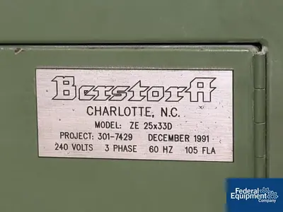 Used Berstorff 25MM Berstorff Twin Screw Extruder, Model 25x33D, 15HP Extruders Ohio US | Federal Equipment Company #1768170