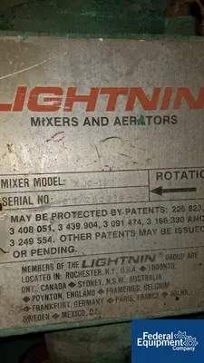 USED Lightnin 1.17 HP LIGHTNIN AGITATOR, M/N XJC117,-4