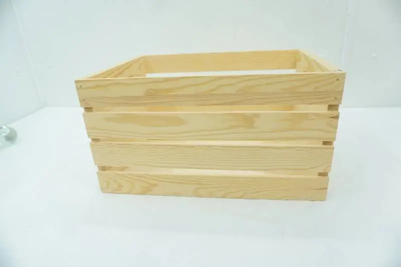 Stackable wood crate,12.5" x 18" x 9.5"