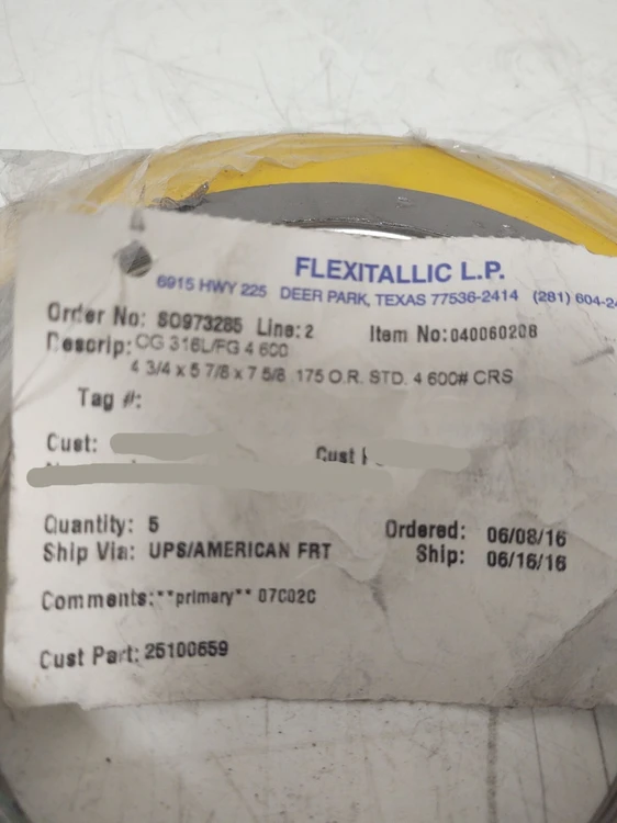 New | in-Stock FLEXITALLIC 040060208 Seals & Gaskets | Edwards Industrial Repair #977322