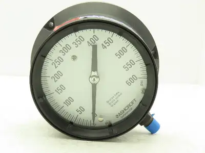 Ashcroft 45-1379-AS-02L-600# Duragauge Pressure Gauge 0-600PSI 4.5" Case 1/4"NPT