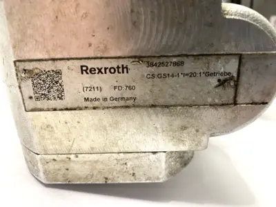 USED REXROTH THREE‑PHASE MOTOR W/ 3842527868 SLIP-ON GEAR UNIT