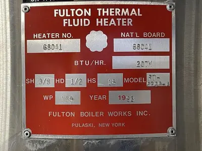 1993 Fulton Hot Oil
