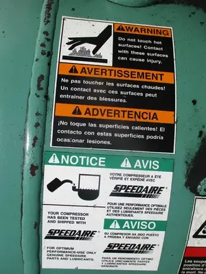 101 cfm @ 175 psi, Speedaire, Reciprocating Compressor, 2.86 m/min, 12-bar, 200 psi @ 650°F, 2013