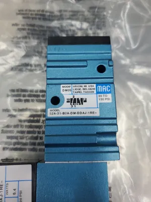 MAC 52A-31-B0A-DM-DDAJ-1RE= SOLENOID VALVE w/DMB-DDAJ-1RE= MODULE. 6A-12