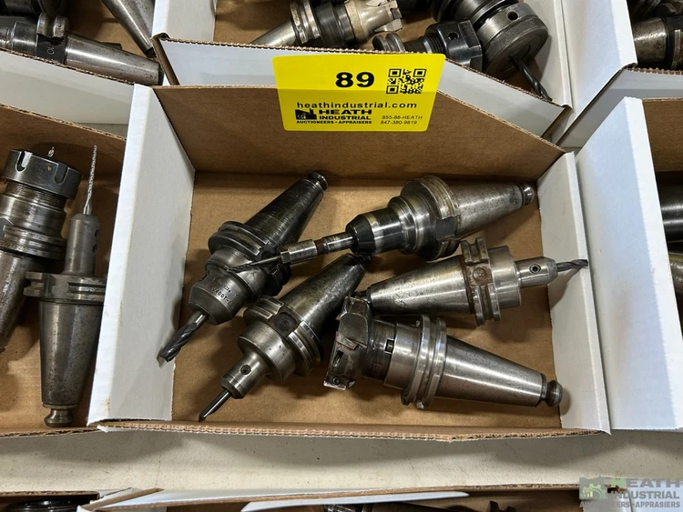 Used _UNKNOWN_ (5) ASSORTED CAT40 TOOL HOLDERS WITH TOOLING CAT Holders Illinois US | Heath Industrial Auction Services #1549699