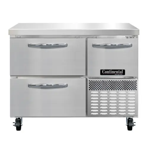 Continental RA43SN-D 43"W Worktop Refrigerator W/ (2) Sections, (1) Door, (2) Drawers, 115v