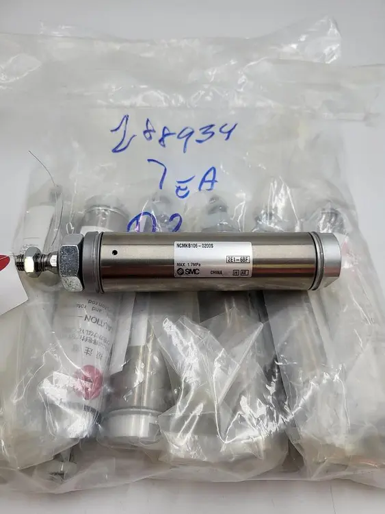 New | in-Stock SMC SMC NCMKB106-0200S CYLINDER, SINGLE ACT SPR RET, SINGLE ROD, 1-1/16"X2" STROKE Cylinders | ND Industrial Surplus #1216941