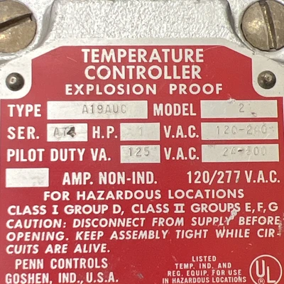 Used Johnson Controls A19AUC-2 Estate & Personal Property California US | Davliegogo LLC #1730155