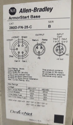 USED Allen Bradley 284D-FVD7P6Z-25-CR-3