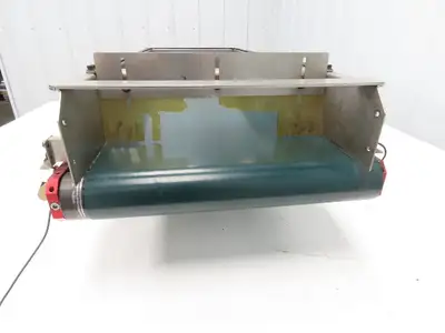 NKE 12"x 33" Small Parts Conveyor Low Profile Flat Belt Slow Feed 220V 1FPM