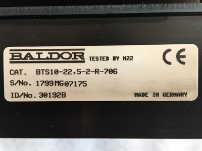 USED BALDOR BTS10-22,5-2-R-706 (2)-BALDOR, DRIVER