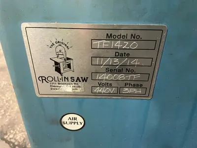 Used 2014 ROLLIN SAW TF1420 Vertical Band Saws Ohio US | HGR 24 #1404500