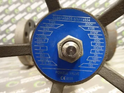Powell GL06FA58GB 2" Globe Valve 600lb 1480 PSI ASME B16.34 Used