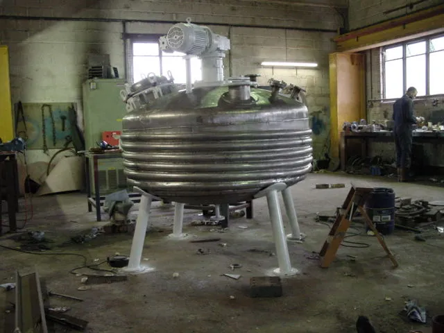 1000 L S/S Jacketed Reactor Flp Turbine