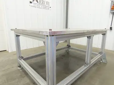 1" Aluminum Top Welding Work Bench Machine Fab Table 61-1/2"W 42"D 28-1/2"H