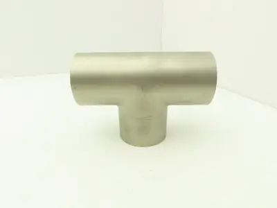 2-1/2" OD Tee Butt Weld Adapter Stainless Steel Tumble Finish A = 3 Lot of 4