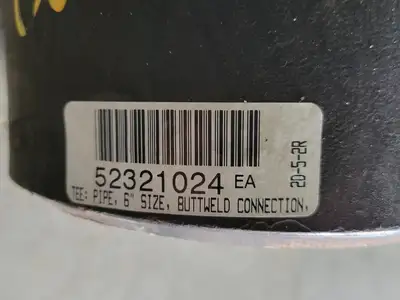6" Equal-Tee Butt Weld 2D-5-2R