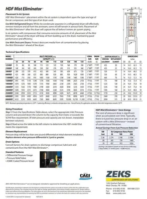 8,000 CFM ZEKS MODEL #8000HDF MIST ELIMINATOR VERTICAL TANK: STOCK #23052