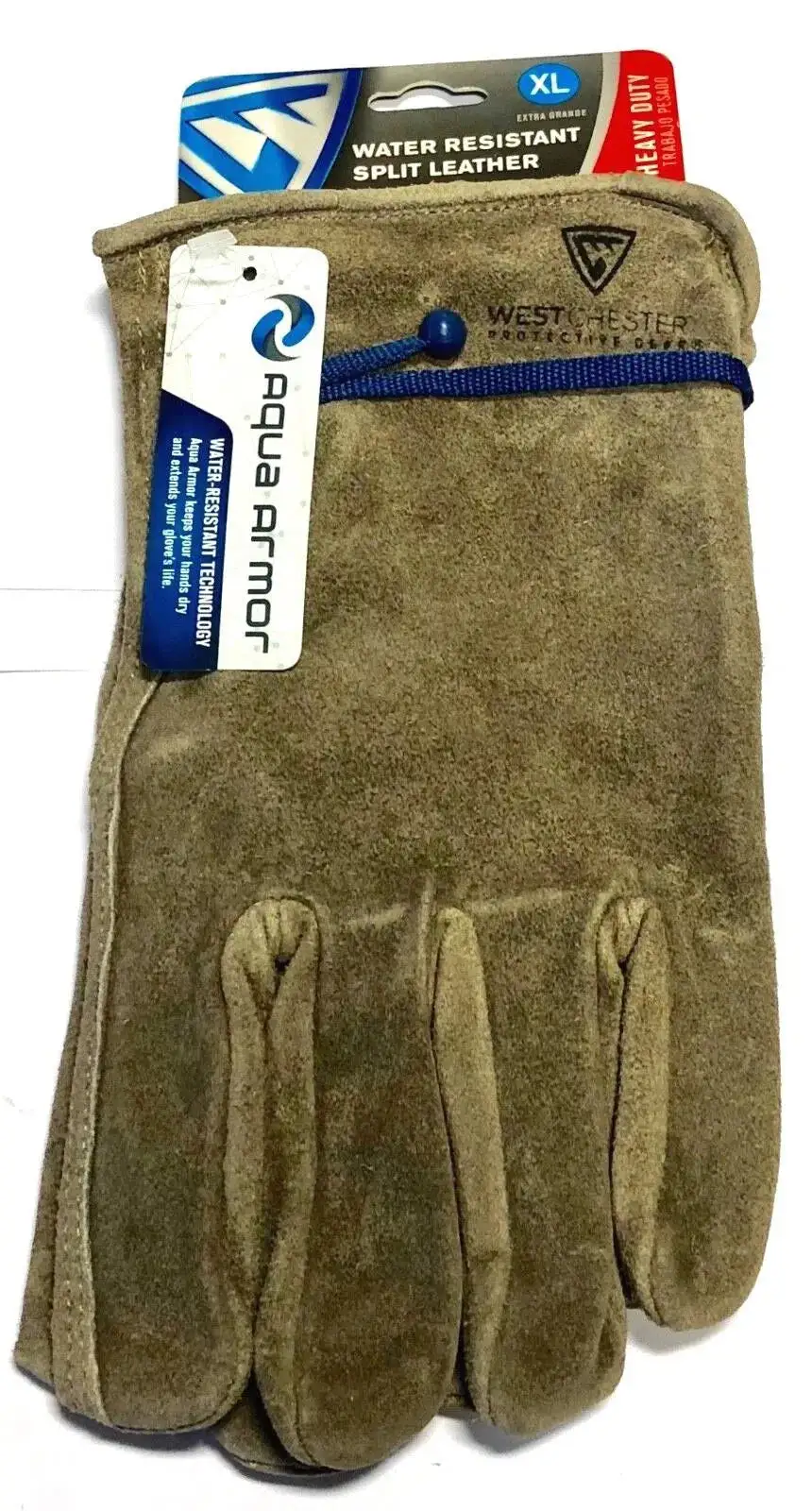 West Chester Split Cowhide Driver Gloves Water Resistant - Size XL