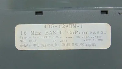 Facts Engineering / Siemens 405-12ABM-1 Simatic BASIC CoProcessor Module Used