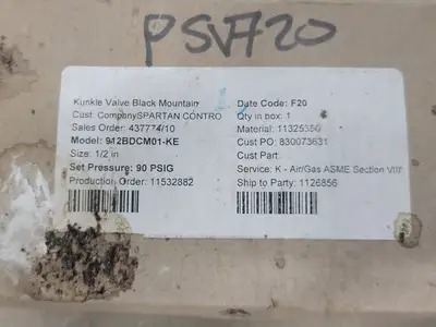 1/2", 90psig, 222scfm,  Safety Relief Valve 912BDCM03-KE
