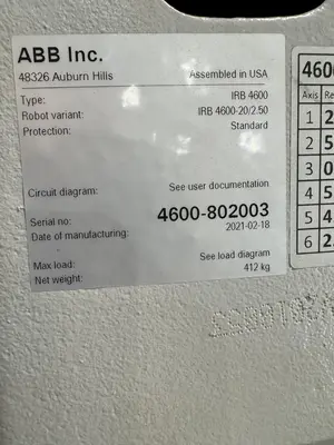 NEW 2021 ABB IRB 4600
