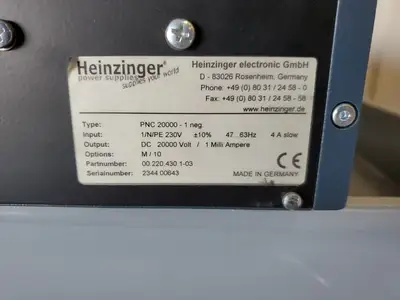 Heinzinger PNC 20000-1 neg 1/N/PE 230V Power Supply. 5D-20