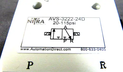 NEW AUTOMATION DIRECT AVS-3222-24D SOLENOID VALVE 20-115 PSI AVS322224D