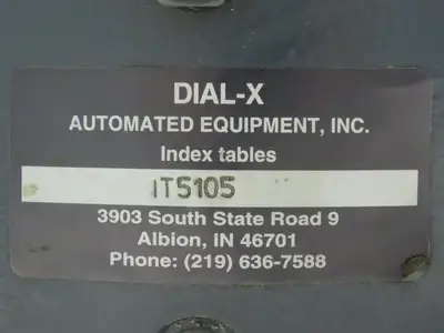 Dial-X 10"Rotary Table Indexer Drive 4 Position Rotator Motor 1/2Hp 3Ph 230/460V