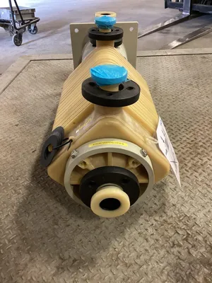 Calorplast PVDF Corrosive Media Tube Plate Heat Exchanger 45gpm 116PSIG 55°F
