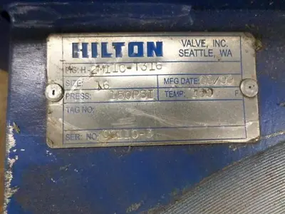Hilton 16 inch Wafer Flanged Gate Valve (New)