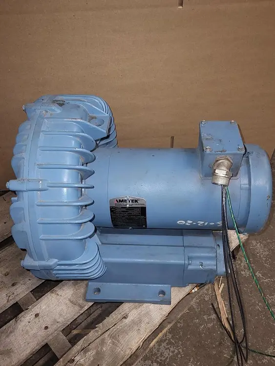 Used AMETEK AMETEK REGENERATIVE BLOWER 3.5 HP TEFC 3 PH 230 / 460 V CAT# 51895 RPM Blowers Michigan US | ND Industrial Surplus #1226705