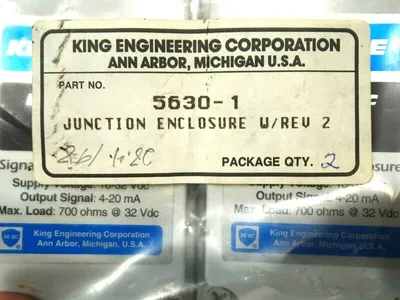 2 NEW KING ENGINEERING 5630-1 JUNCTION ENCLOSURE 56301