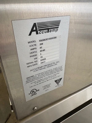 Commercial AccuTemp Evolution Boilerless Convection Steamer stack