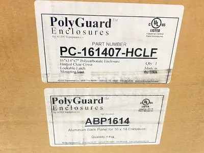 New | in-Stock Poly-Guard Polycarbonate Junction Box 16" x 14" x 7" w/ ABP1614 Electrical Boxes Michigan US | Maverick Industrial Sales #1390823