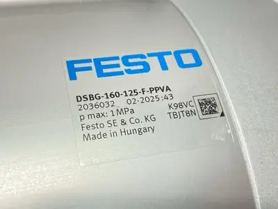 New | in-Stock Festo Pneumatic ISO Cylinder 160mm Bore 125mm Stroke 2036032 Pneumatic Cylinders Michigan US | Maverick Industrial Sales #1502227