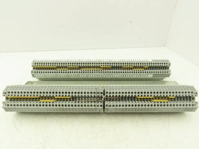 Allen Bradley 1492-J4 Terminal Block With 2 DIN Rails 600V Lot of 119