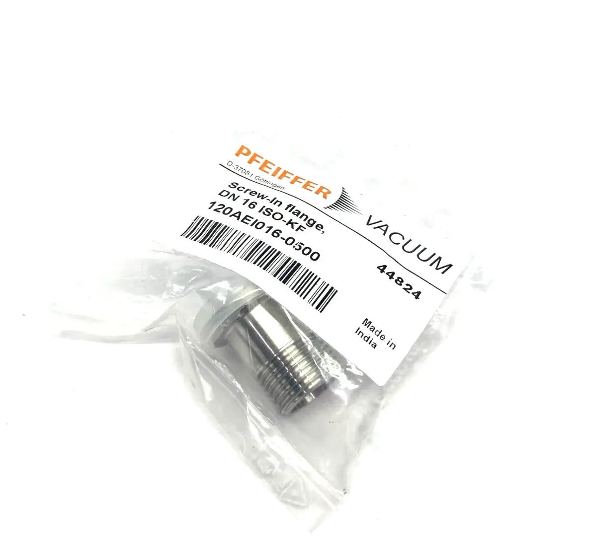 New | in-Stock Pfeiffer Vacuum Screw-in Flange, DN 16 ISO-KF, 2000048586 Valves/Fittings Michigan US | Maverick Industrial Sales #1393205
