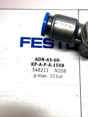USED FESTO COMPACT CYLINDER 63MM BORE 60MM STROKE 548211