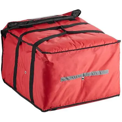 Insulated Pizza Delivery Bag, Soft-Sided Heavy-Duty Nylon, 20" x 20" x 12" - Holds Up To (6) 16", (5) 18", or (4) 20"