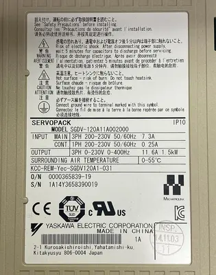 New | in-Stock YASKAWA SGDV-120A11A002000 Servo Drives | Surplus Asset Holdings #1227531