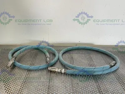 USED 74" FLEXIBLE HOSE W/ PARKER F9-502-8FP HYDRAULIC QUICK CONNECT HOSE COUPLING