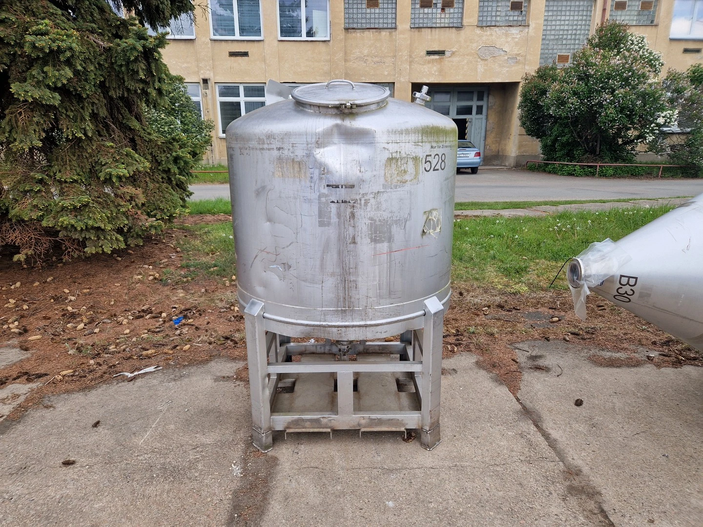 1000 Litre Stainless Steel Vertical Storage Vessel, 1200 mm Dia x 800 mm Straight Side
