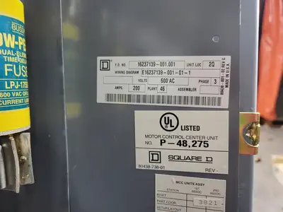 USED SQUARE D MODEL 6