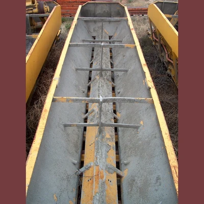 16 foot long concrete transport cars.