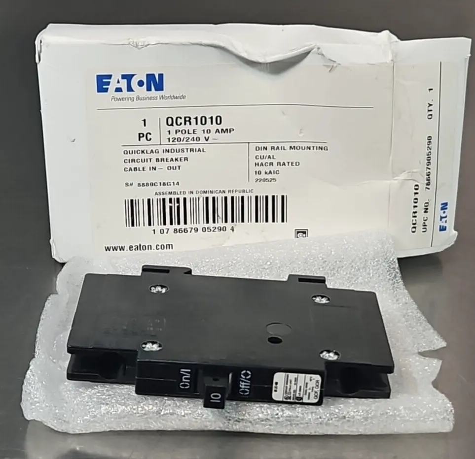 Eaton QCR1010 1 Pole 10 Amp 120/240 V Circuit Breaker (BIN3.4.4)